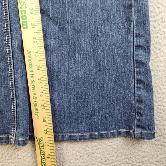 L.E.I. Jeans Women's Jr 7 Sophia Hipster Flare Blue Denim Pants Stretch Bootcut - Picture 5 of 9